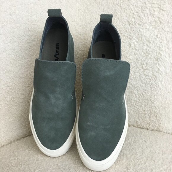 Men's SeaVees Huntington Middie Suede Slip On Casual High Top Sneakers sz 8 - Picture 4 of 11
